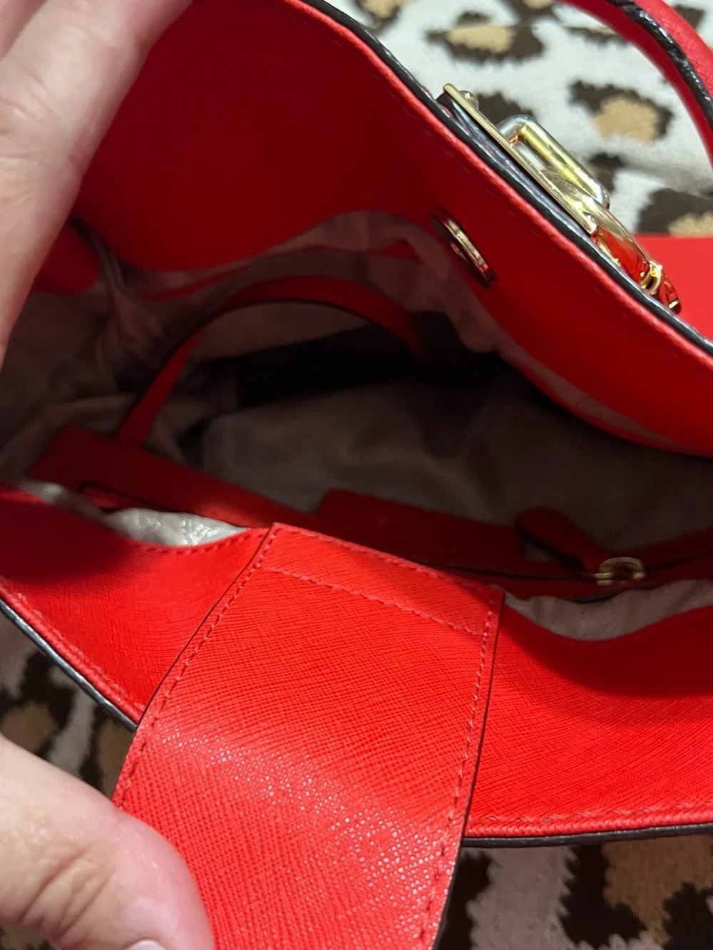 Michael Kors structured leather